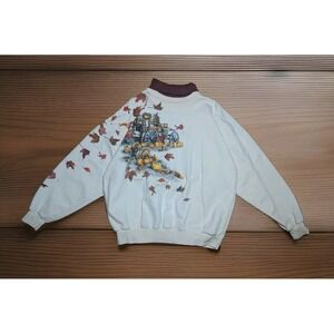 VTG‎ 90s Art Unlimited Crew Neck Sweatshirt Fall Leaves Scarecrow Pumpkin *READ*
